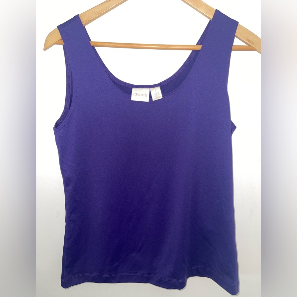 Chicos Plum Nylon tank top Size 1